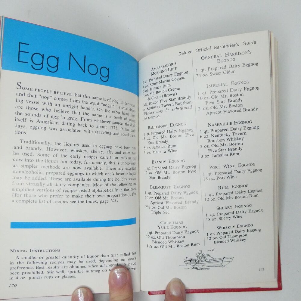 1981 Mr Boston Deluxe Official Bartenders Guide Red 61st Edition Hardcover - Picture 11 of 13